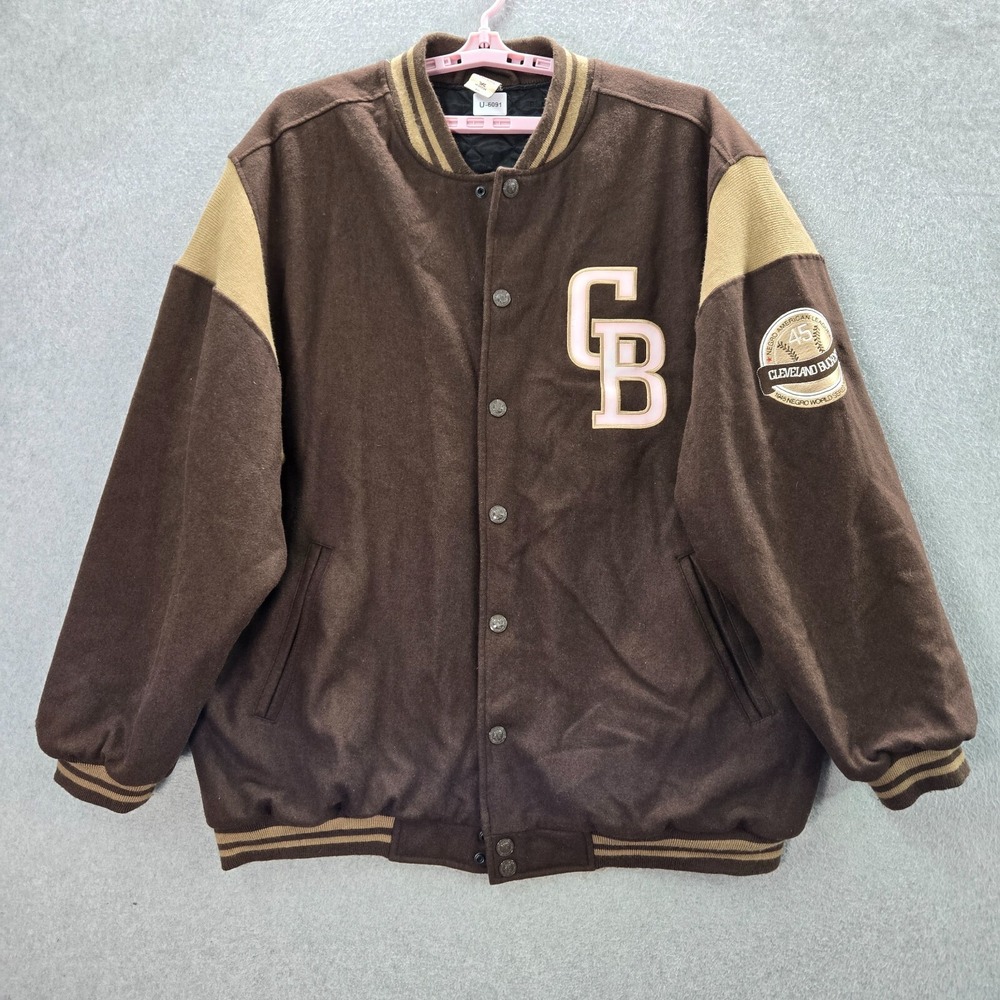 VINTAGE Cleveland Buckeyes Men Jacket 4XL Negro Leagues Baseball HeadGear READ